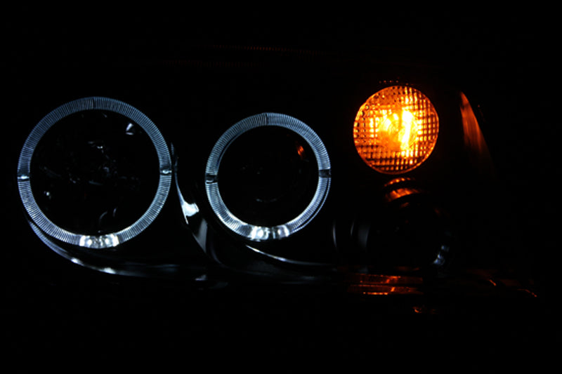 Anzo  USA Voklswagen Jetta MK4 Projector Headlights W/ Halo Black
