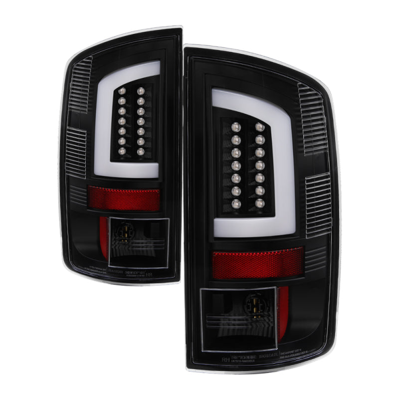 Spyder 07-09 Dodge Ram 2500/3500 V3 Light Bar LED Tail Lights - Black (ALT-YD-DRAM06V3-LBLED-BK) 5084262