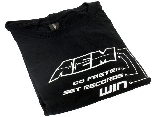 AEM Electronics T Shirt; Extra Large; Short Sleeve; Black; AEM Logo