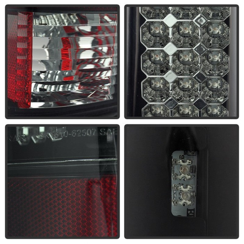 Spyder Ford F150 side 97-03/F250 Super Duty 99-07 LED Tail Lights Blk Smke ALT-YD-FF15097-LED-BSM 5078179