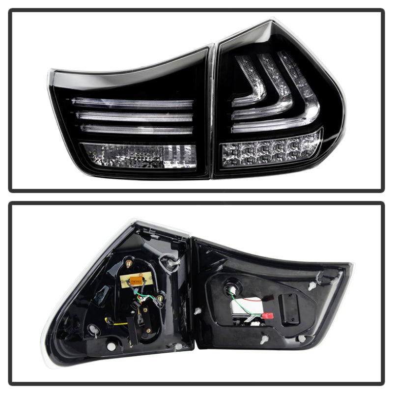 Spyder Lexus RX330/RX350 04-09 LED Tail Lights Black ALT-YD-LRX04-LED-BK 5080837