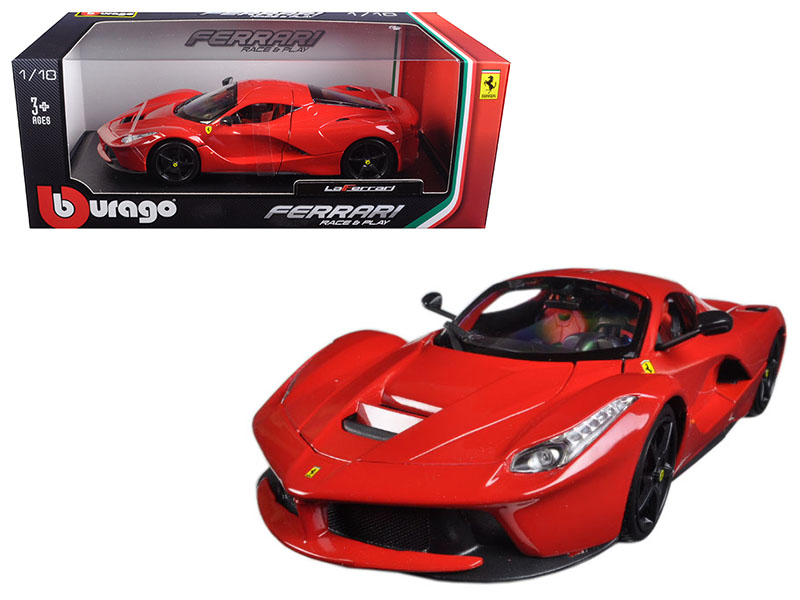 Ferrari LaFerrari F70 Red with Black Wheels 1/18 Diecast Model Car by Bburago  free shipping USA