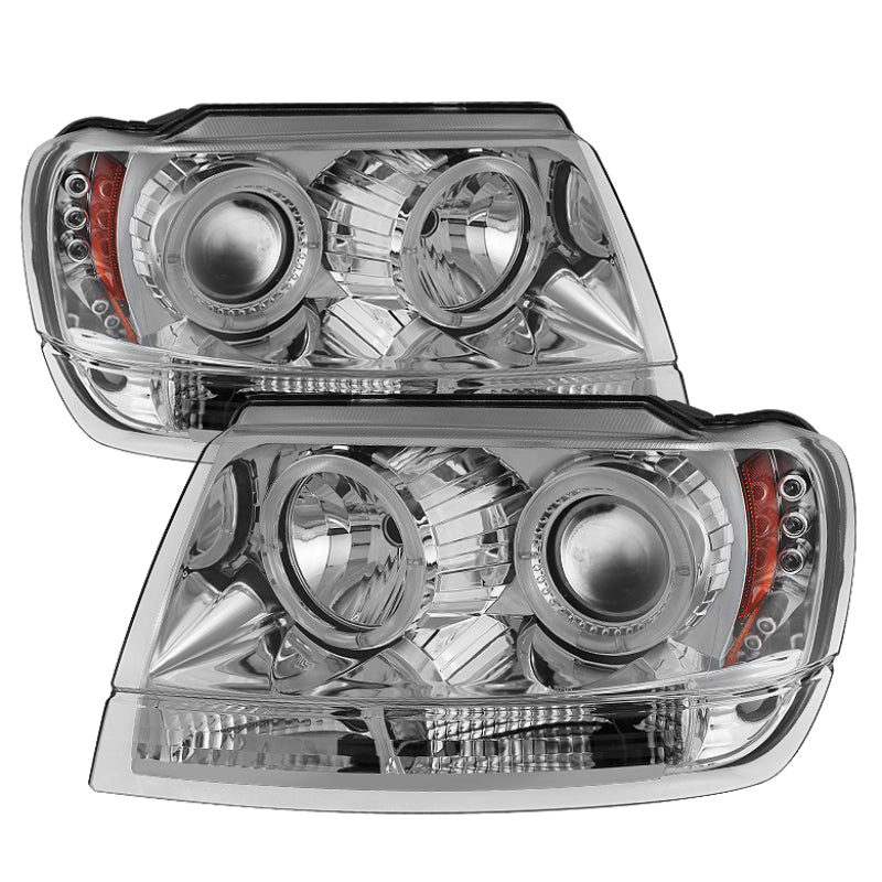 Spyder Jeep Grand Cherokee 99-04 Projector Headlights LED Halo LED Chrm - PRO-YD-JGC99-HL-C 5011152