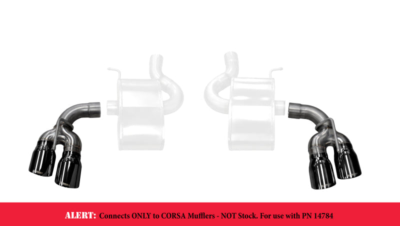 Corsa 2017 Chevy Camaro ZL1 2.75in Inlet / 4.0in Outlet Black PVD Tip Kit (For Corsa Exhaust Only) 14774BLK
