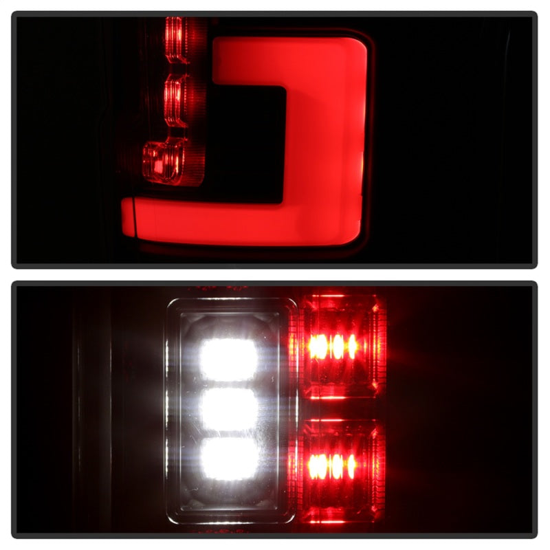 Spyder 17-18 Ford F-250 SD (w/Blind Spot Sensor) LED Tail Lights - Blk (ALT-YD-FS17BS-LED-BK) 5085610