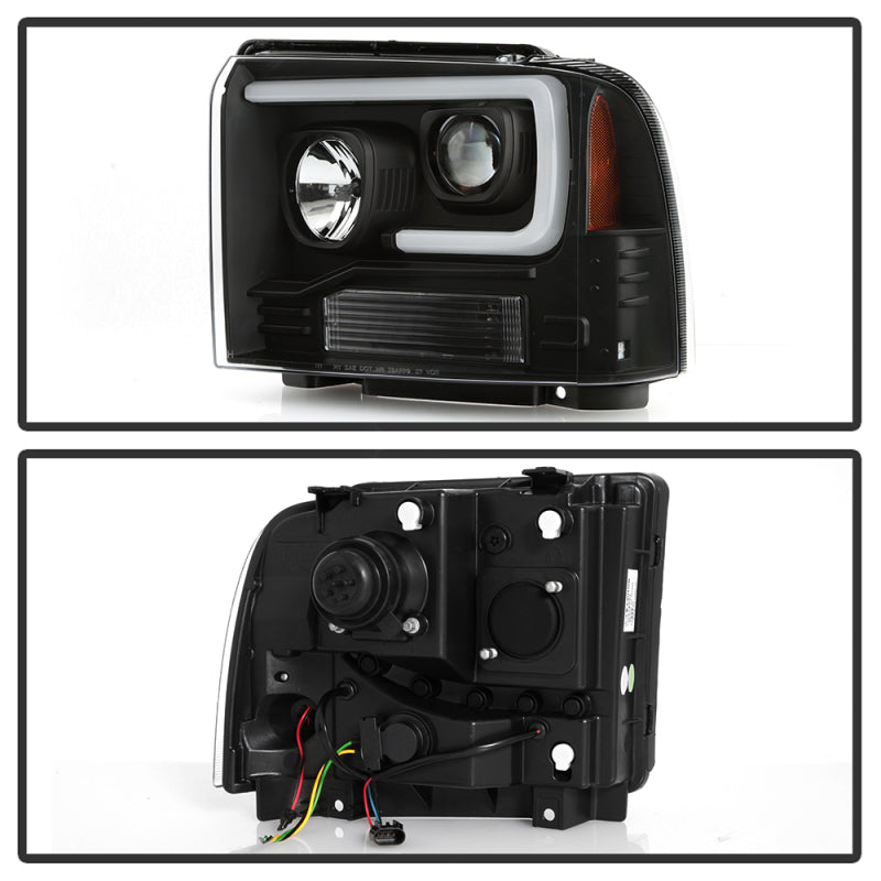 Spyder 05-07 Ford F250/350/450 Super Duty Projector LED Black PRO-YD-FS05V2PL-BK 5087911