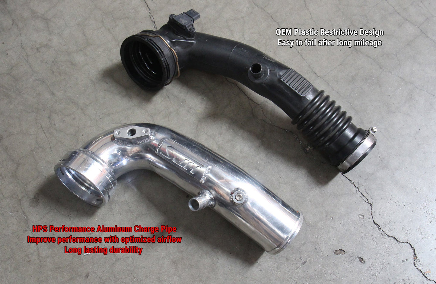 HPS Performance HPS Intercooler Cold Side Charge Pipe, BMW 2010-2019 X6 3.0L Turbo N55, 17-127