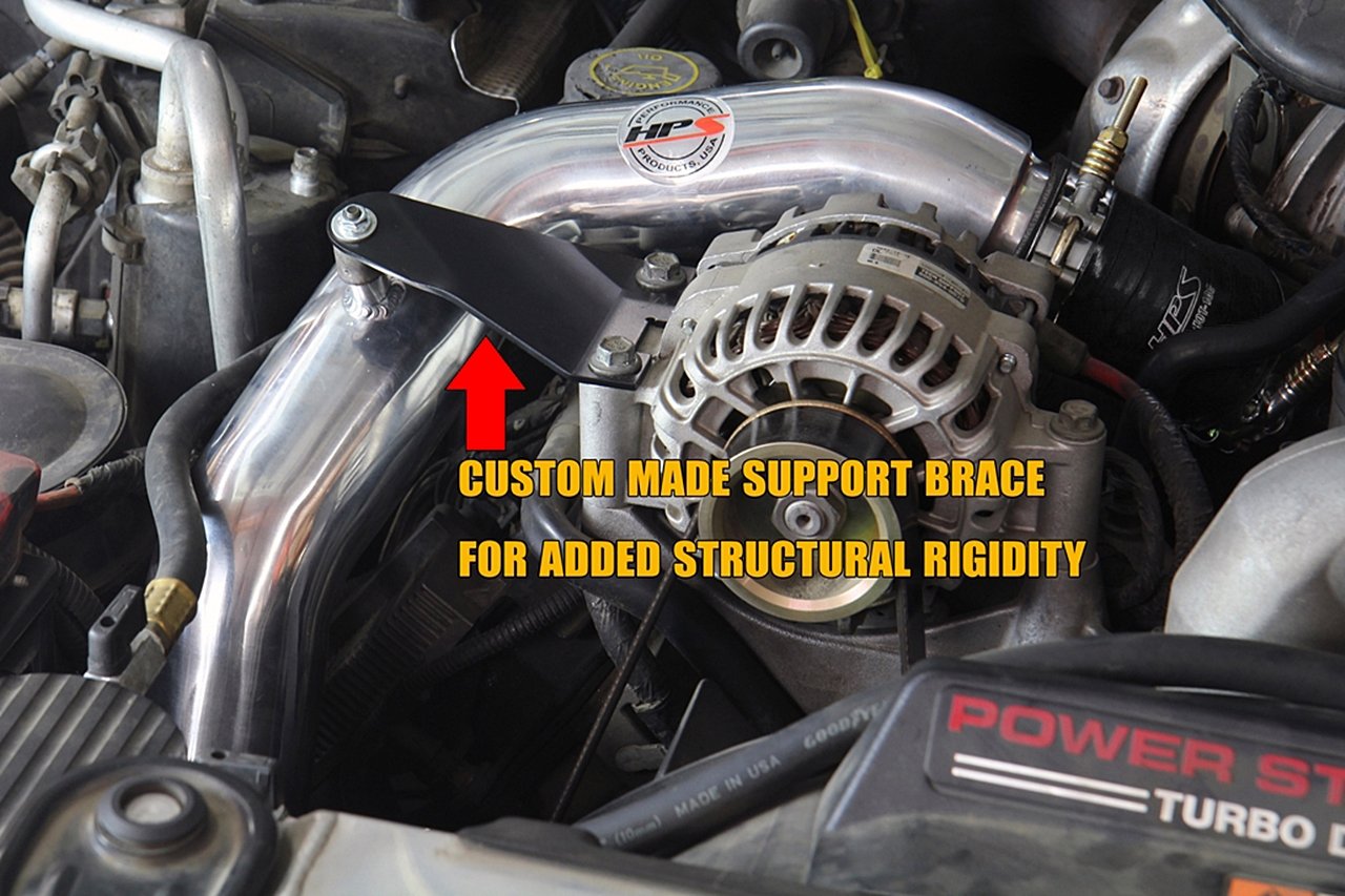 HPS Hot & Cold Side Charge Pipe with CAC Hose Intercooler Boots, 03-07 Ford F350 Superduty Powerstroke 6.0L Diesel Turbo