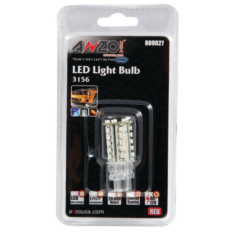 ANZO LED Bulbs Universal 3156/3157 Red 809027