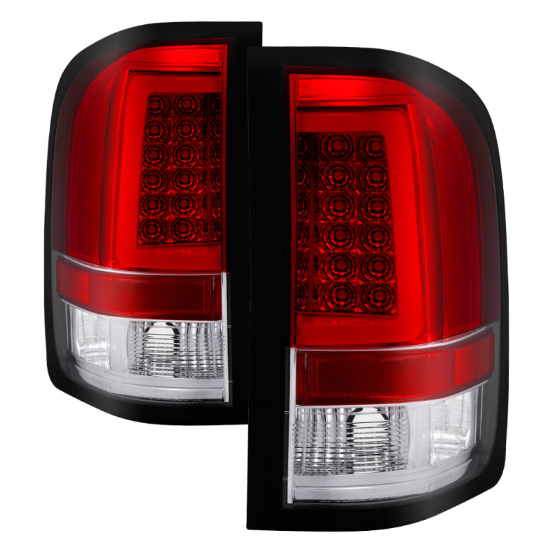 Spyder 07-13 Silverado (Will Not Work w/2010 921 Bulb) V3 Tail Lights Rd/Clr ALT-YD-CS07V3-LBLED-RC 5084101