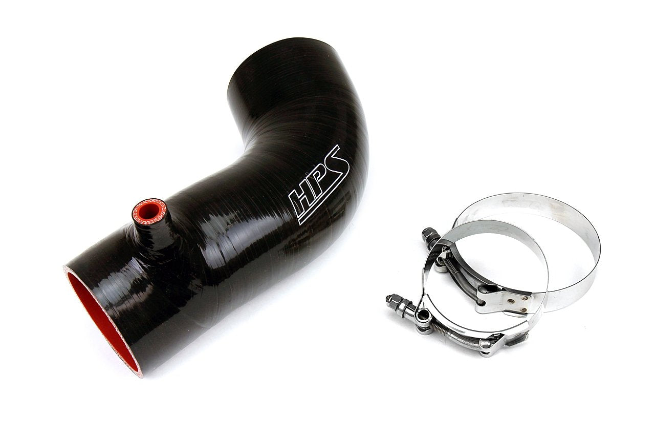 HPS Black Reinforced Silicone Post MAF Air Intake Hose Kit Honda 12-15 Civic Si