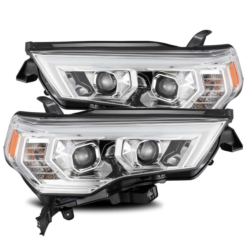 AlphaRex 14-20 Toyota 4Runner LUXX LED Proj Headlights Plank Style Chrome w/Activ Light/Seq Signal 880721 *Discontinued