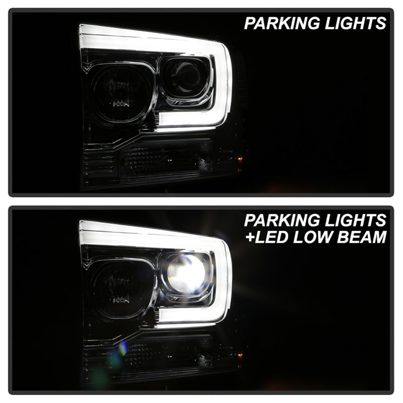 Spyder Platinum Ford F250/350/450 05-07 High-Power LED Module Proj. Headlights-Chrome (PRO-YD-FS05V2 5087904