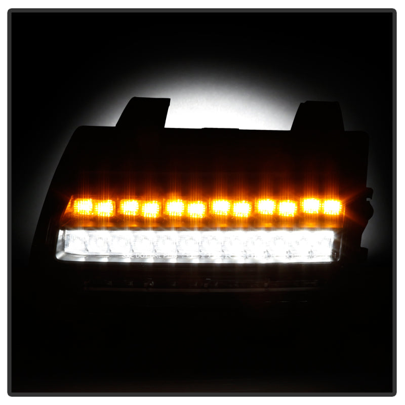 Spyder Jeep Wrangler 2018-2019 ( LED Model Only) LED Front Bumper Lights - Sequential Signal - Black 5086808