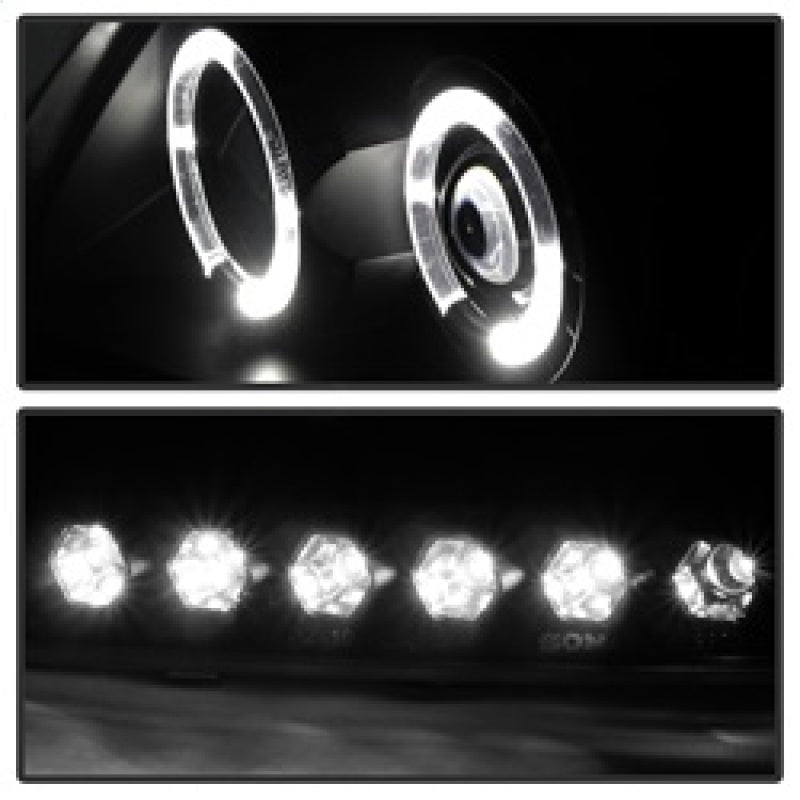 Spyder Ford F150 97-03 Projector - LED Halo Amber Reflctr LED Blk Smke PRO-YD-FF15097-1P-AM-BSM 5078445