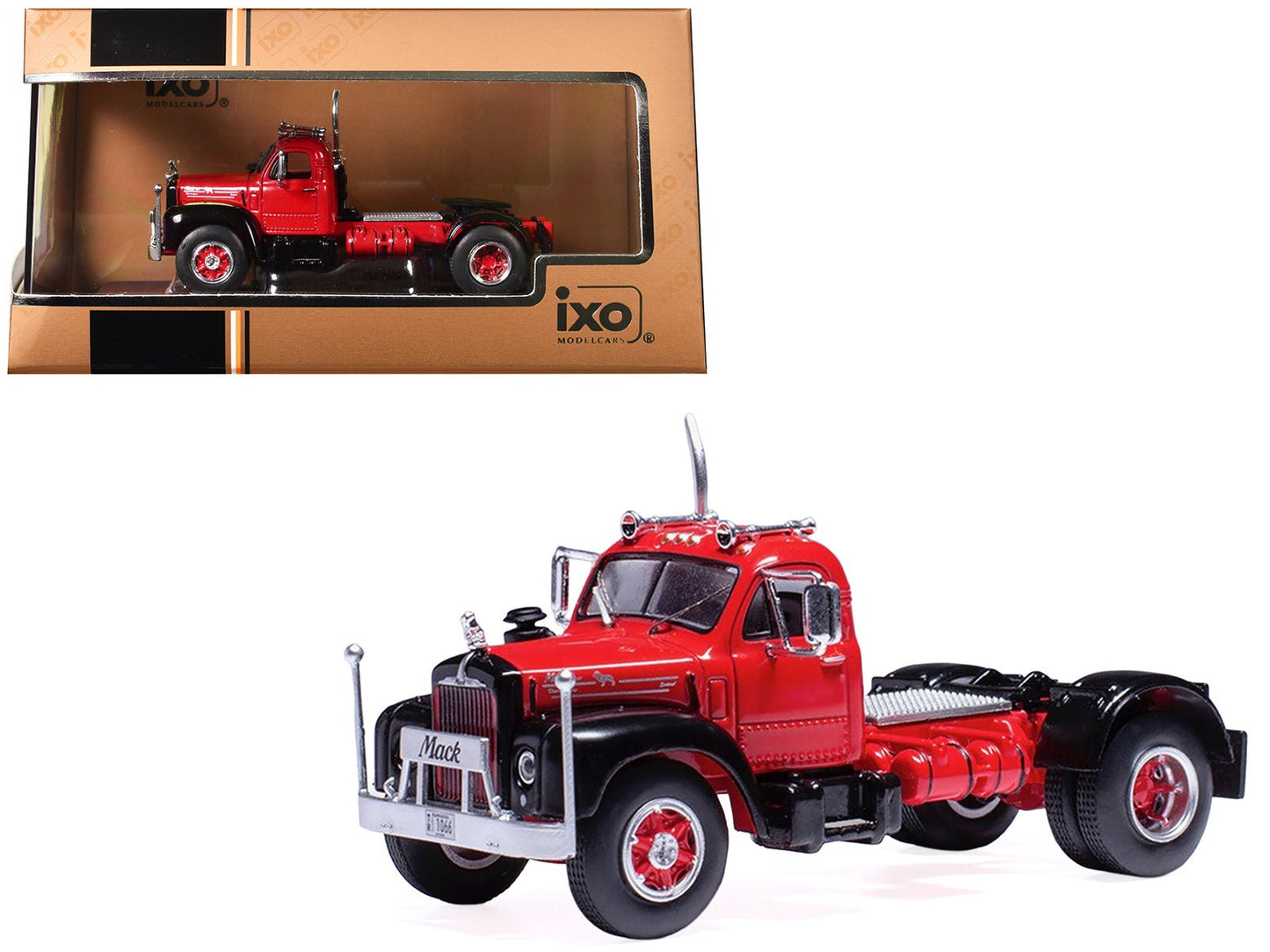 1953 Mack B 61 Truck Tractor Red and Black 1/64 Diecast Model by IXO Models  free shipping USA