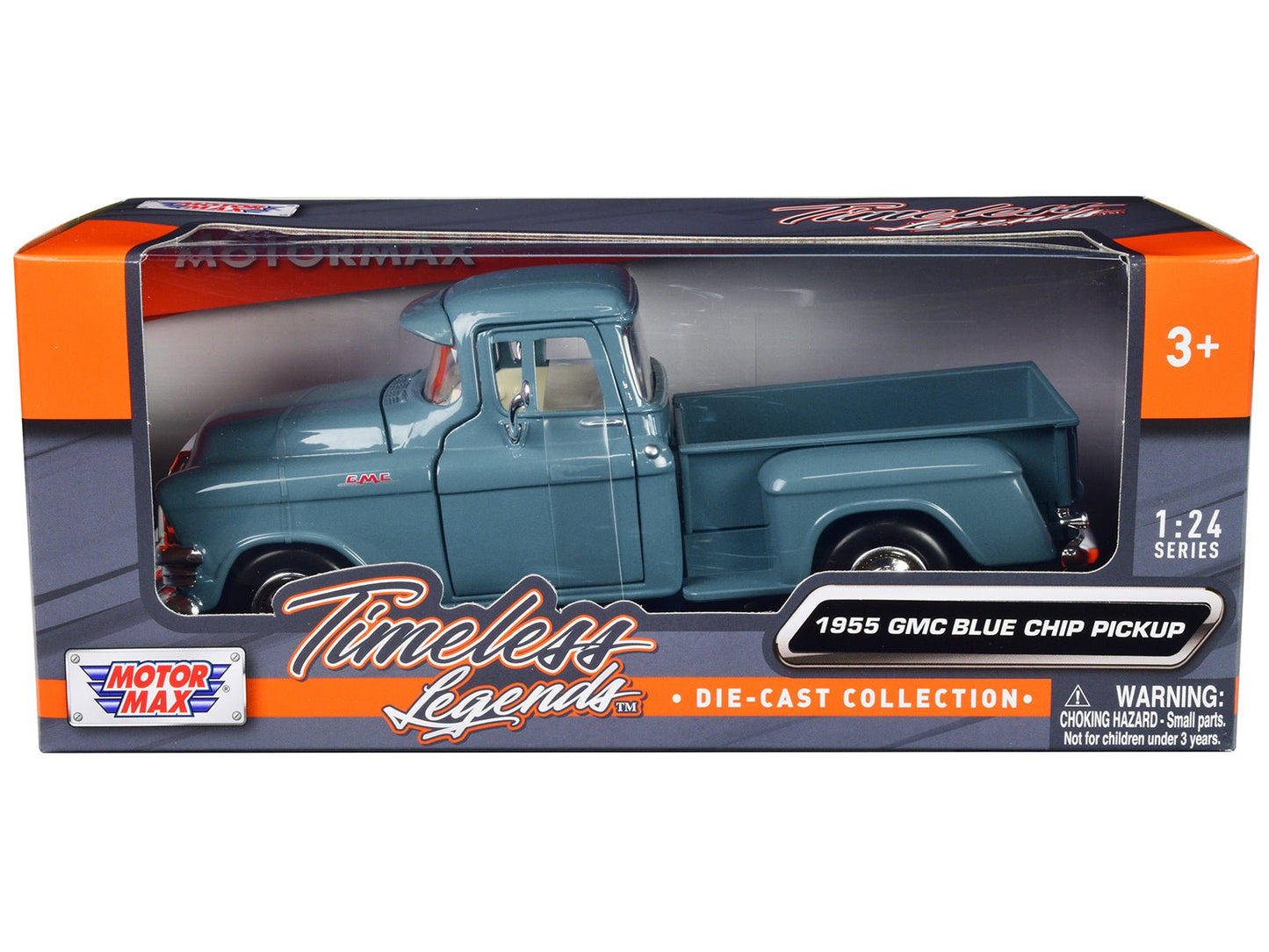 1955 GMC Blue Chip Pickup Truck Light Blue "Timeless Legends" Series 1/24 Diecast Model Car by Motormax  free shipping USA