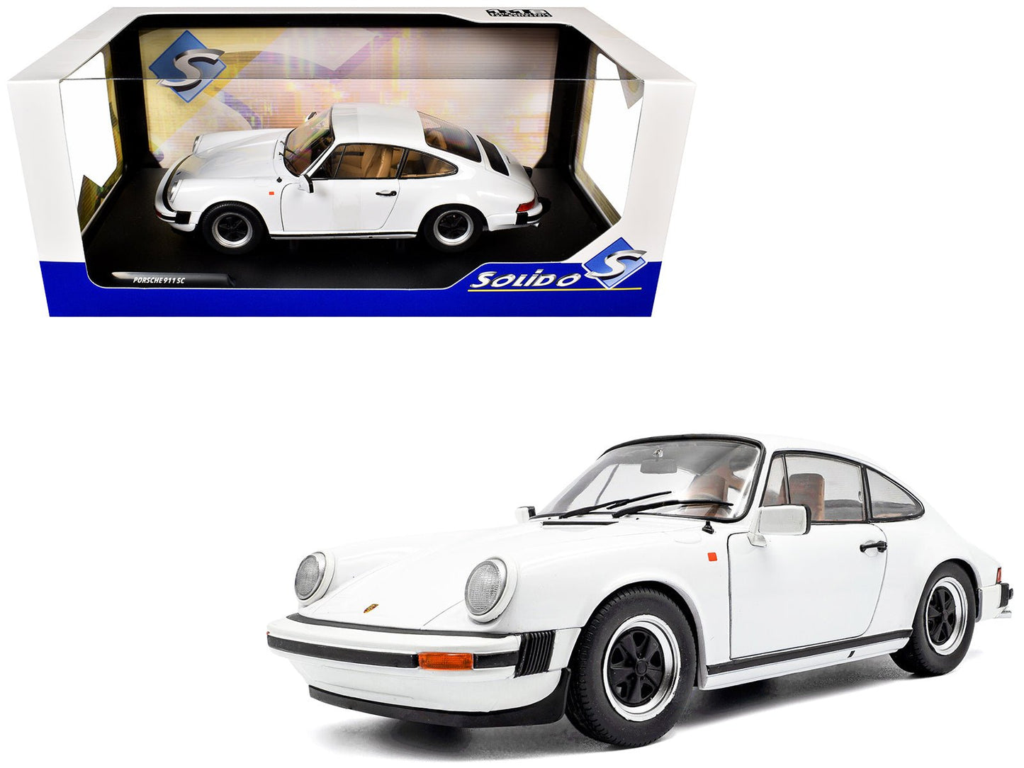 1974 Porsche 911 (930) 3.0 SC Grand Prix White 1/18 Diecast Model Car by Solido  free shipping USA