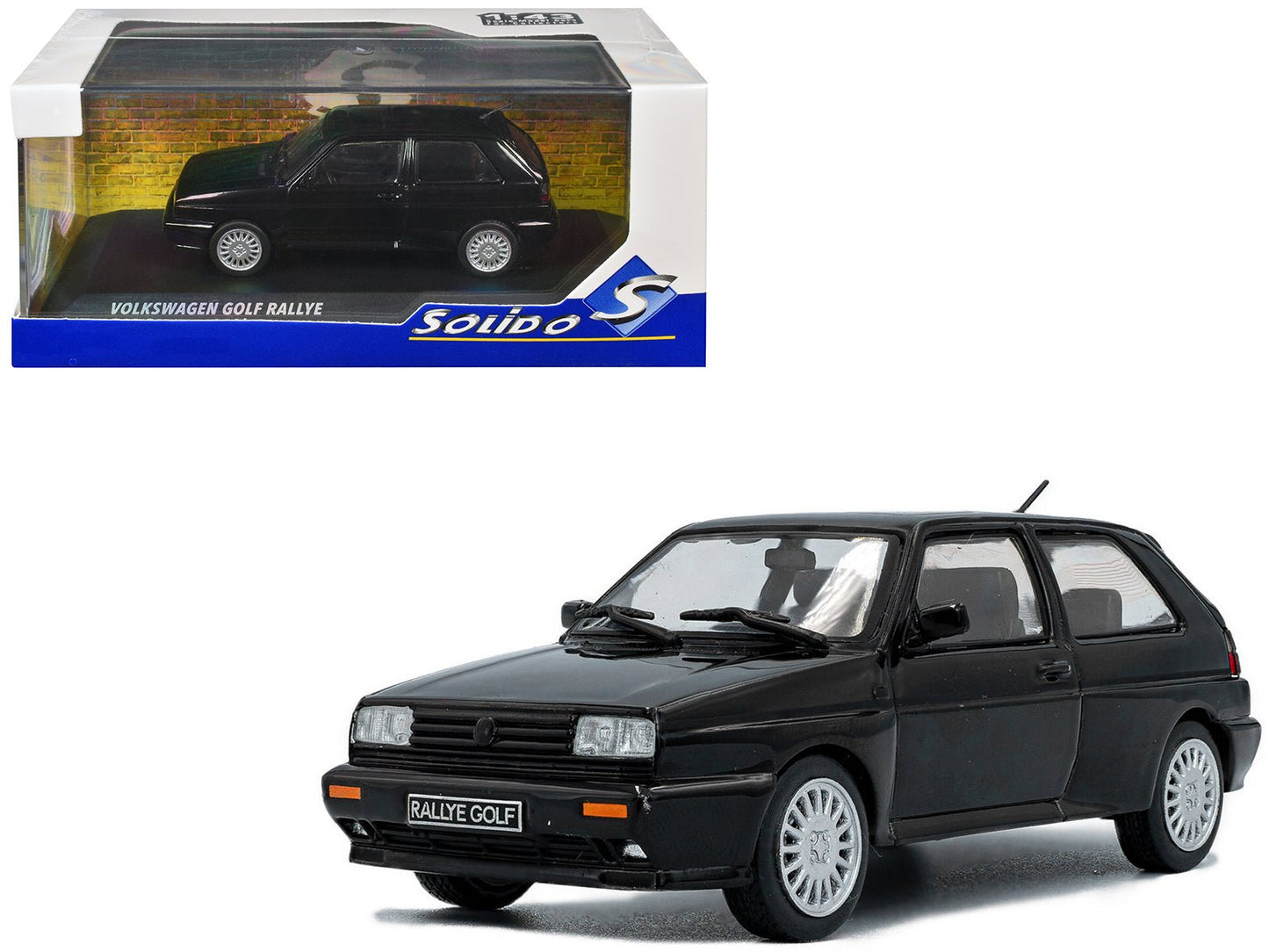 1989 Volkswagen Golf Rallye G60 Black 1/43 Diecast Model Car by Solido  free shipping USA