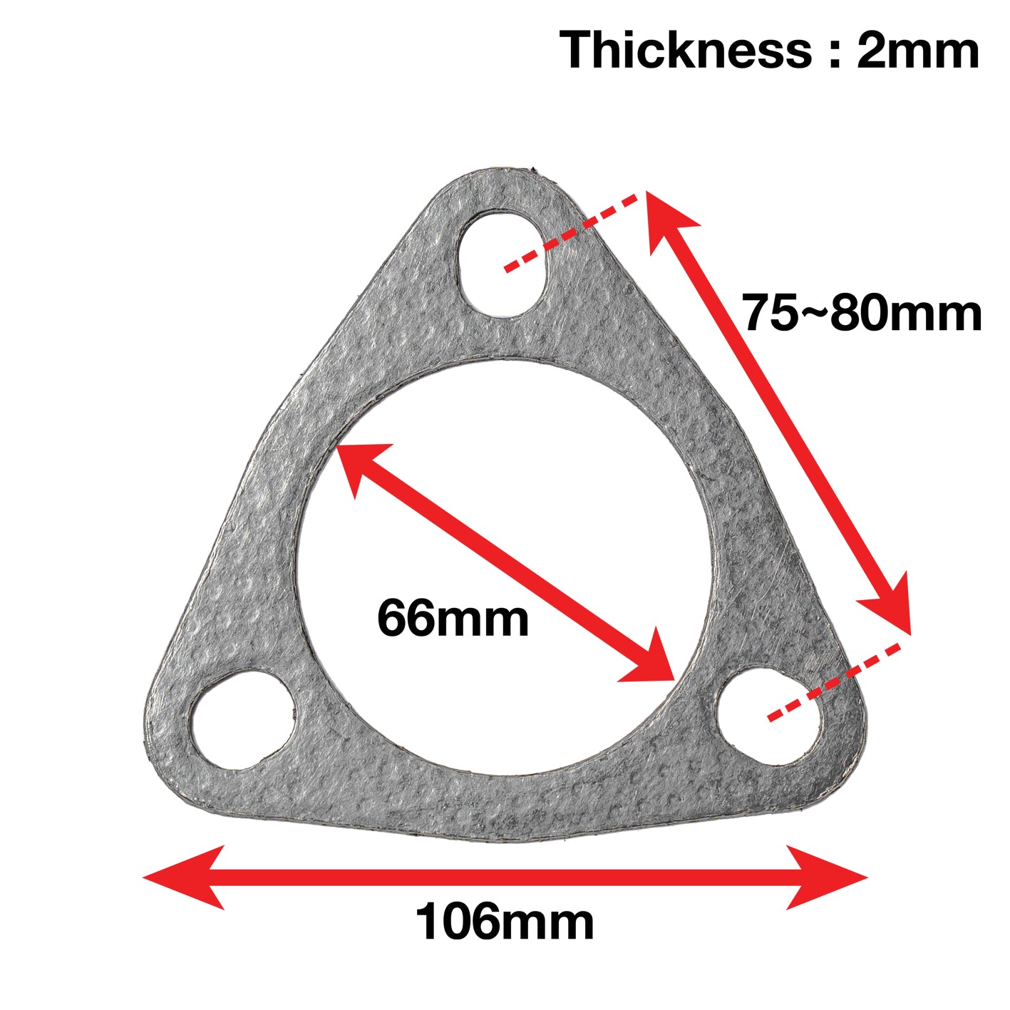 APEXi A'PEXi Exhaust Gasket (Three Bolt) - Replacement