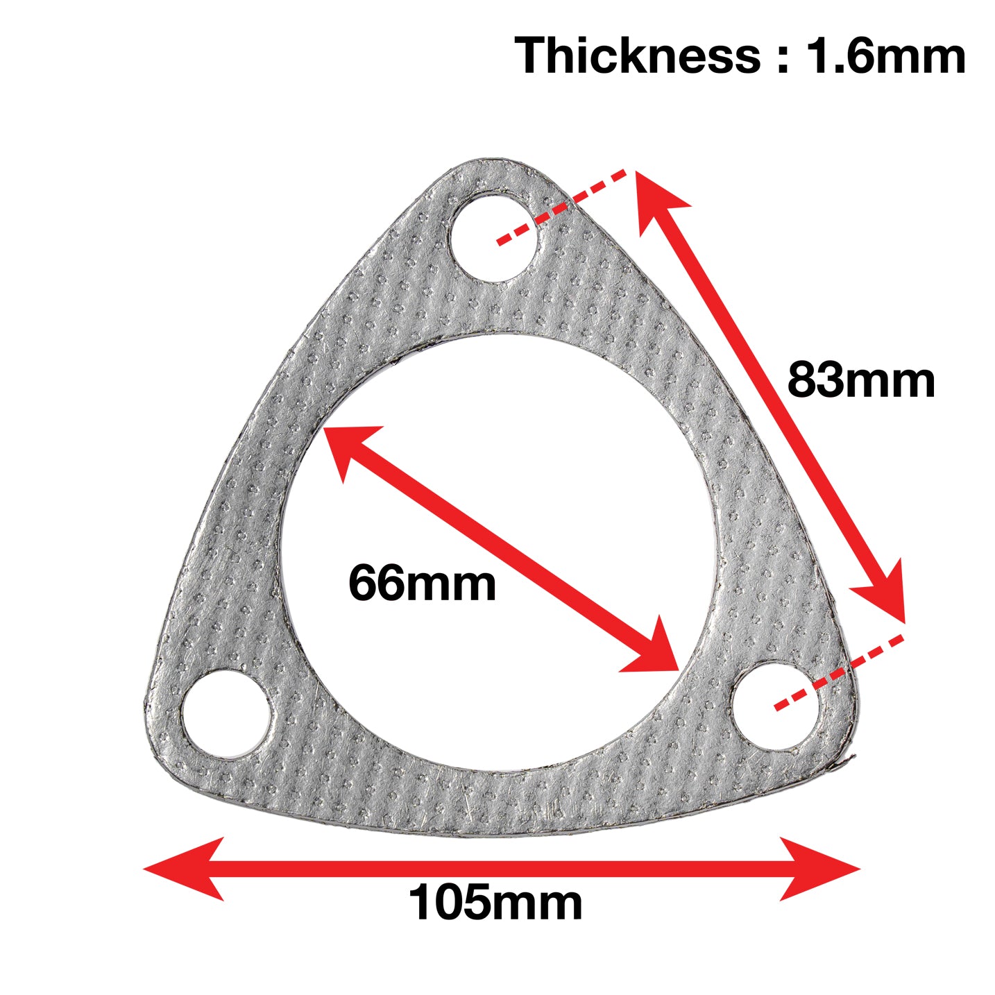APEXi A'PEXi Exhaust Gasket (Three Bolt) - Replacement