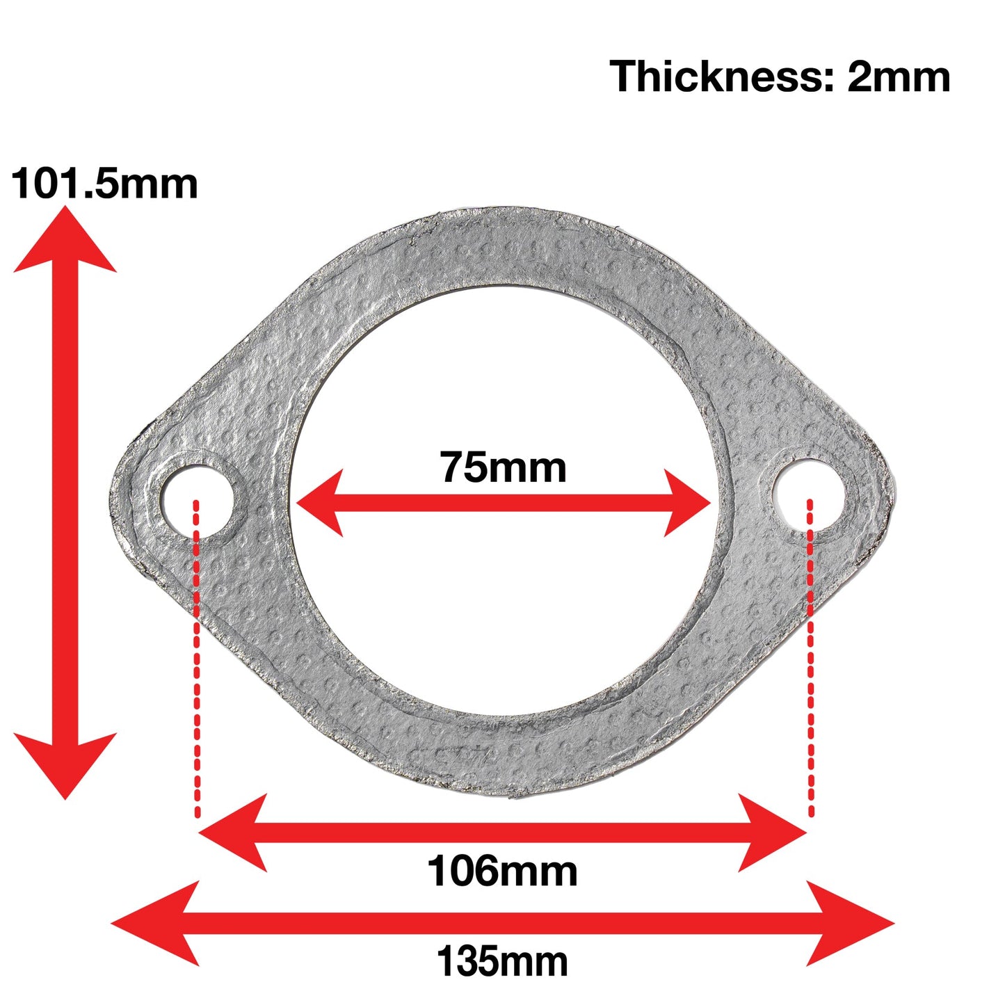 APEXi A'PEXi - Exhaust Gasket (Two Bolt) - Replacement