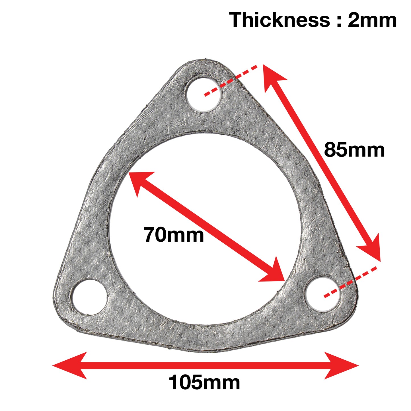 APEXi A'PEXi Exhaust Gasket (Three Bolt) - Replacement