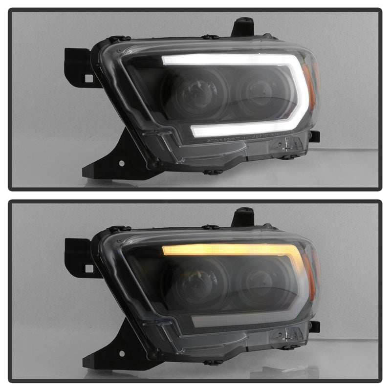 Spyder 16-18 Toyota Tacoma Projector Headlights - Seq LED Turn - Black - PRO-YD-TT16-LB-BK 5085818
