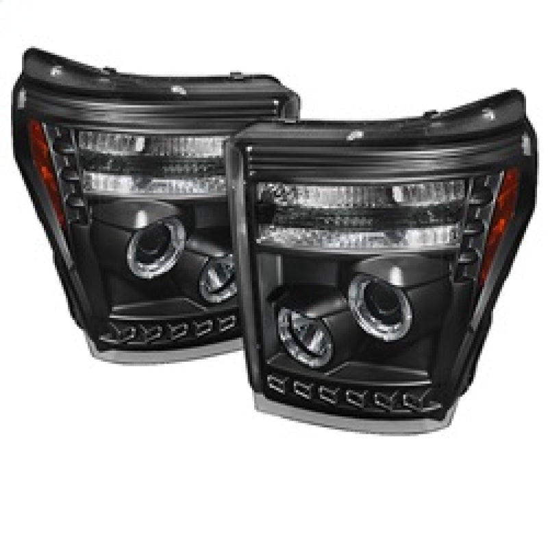 Spyder Ford Super Duty 11-15 Projector Headlights CCFL Halo DRL Blk Low 9006 PRO-YD-FS11-CCFL-BK 5071729