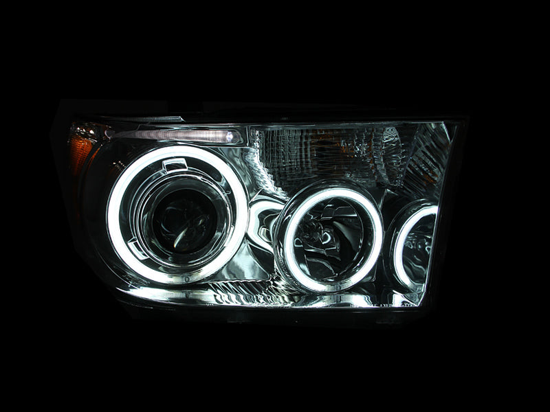 Anzo 2007-2013 Toyota Tundra Projector Headlights w/ Halo Chrome (CCFL)