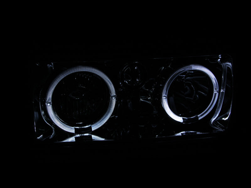 Anzo 1991-1994 Toyota Land Cruiser Crystal Headlights w/ Halo Chrome