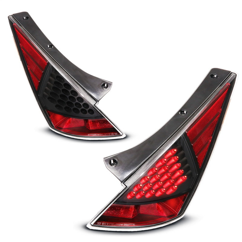 Anzo 2003-2005 Nissan 350Z LED Tail lights Black