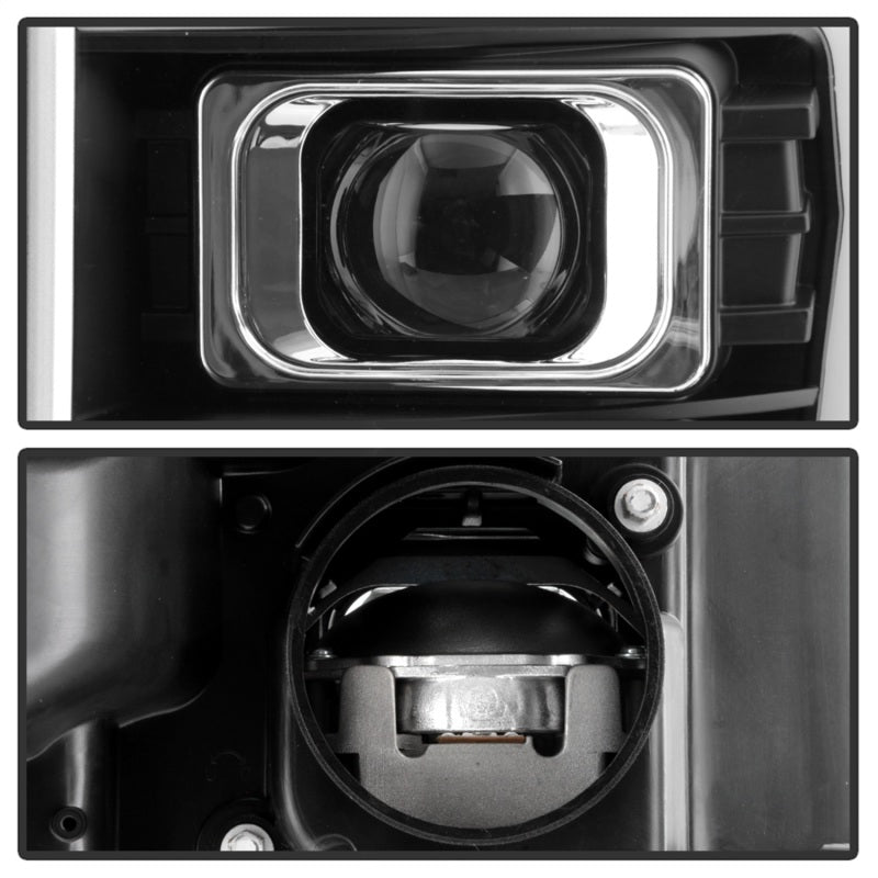 Spyder Ford F250/350/450 11-16 V2 High-Power LED Headlights-White Light Bar-Black PRO-YD-FS11V2PL-BK 5087898