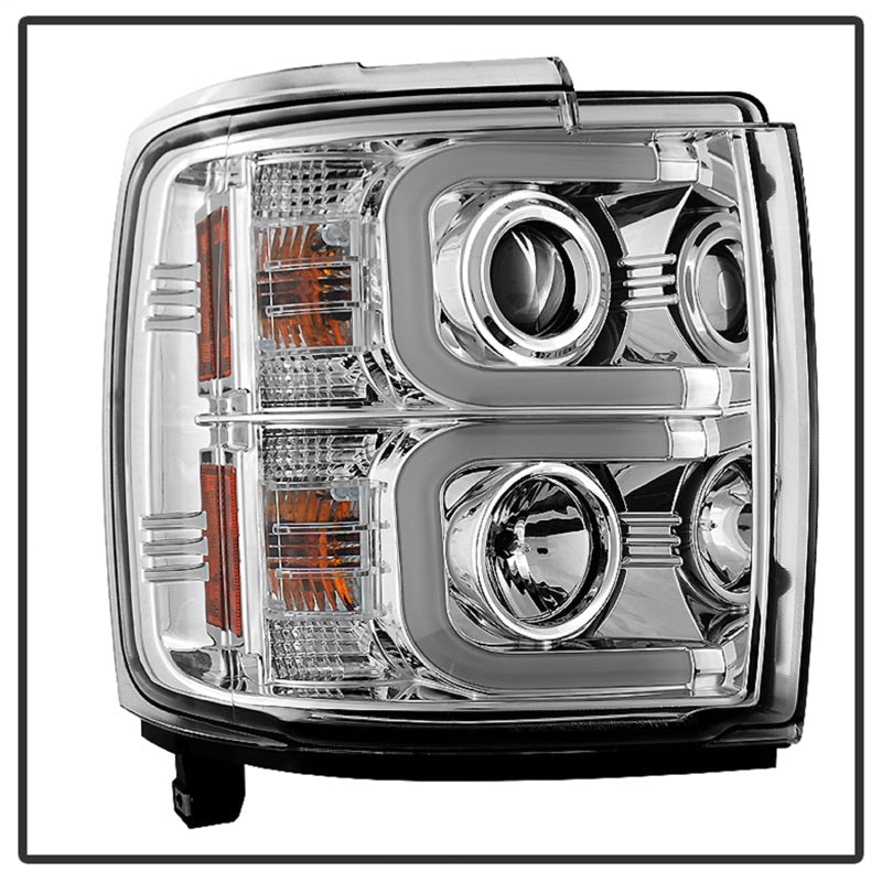 Spyder Chevy Silverado 2014-16 2500 HD Projector Headlights Light Bar DRL Chrm PRO-YD-CSHD14-LBDRL-C 5081049