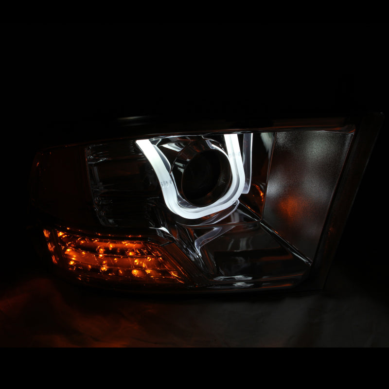 Anzo 2009-2016 Dodge Ram 1500 Projector Headlights w/ U-Bar Black