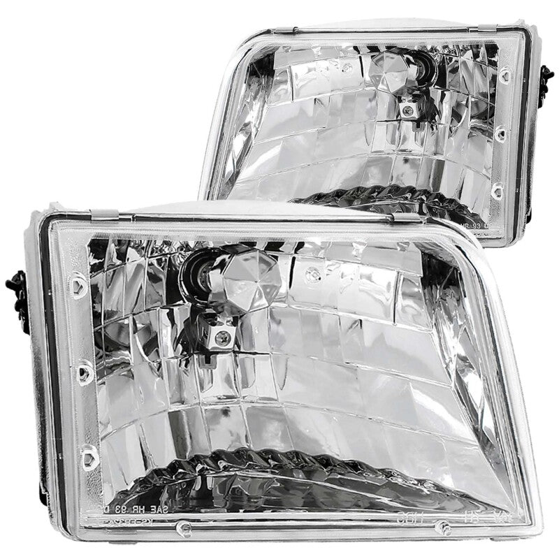 Anzo 1993-1997 Ford Ranger Crystal Headlights Chrome