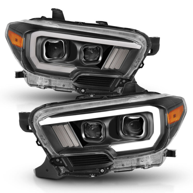 Anzo Toyota Tacoma '16-18 Projector Plank Style Switchback H.L Black Amber