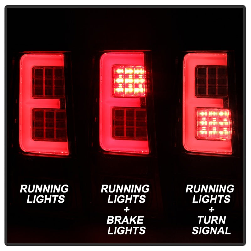 Spyder Jeep Grand Cherokee 05-06 Version 2 Light Bar LED Tail Lights - Chrome 5085832