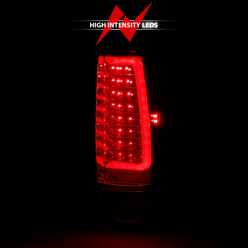ANZO 2007-2014 Chevy Tahoe LED Taillight Plank Style Chrome With Red/Clear Lens 311323