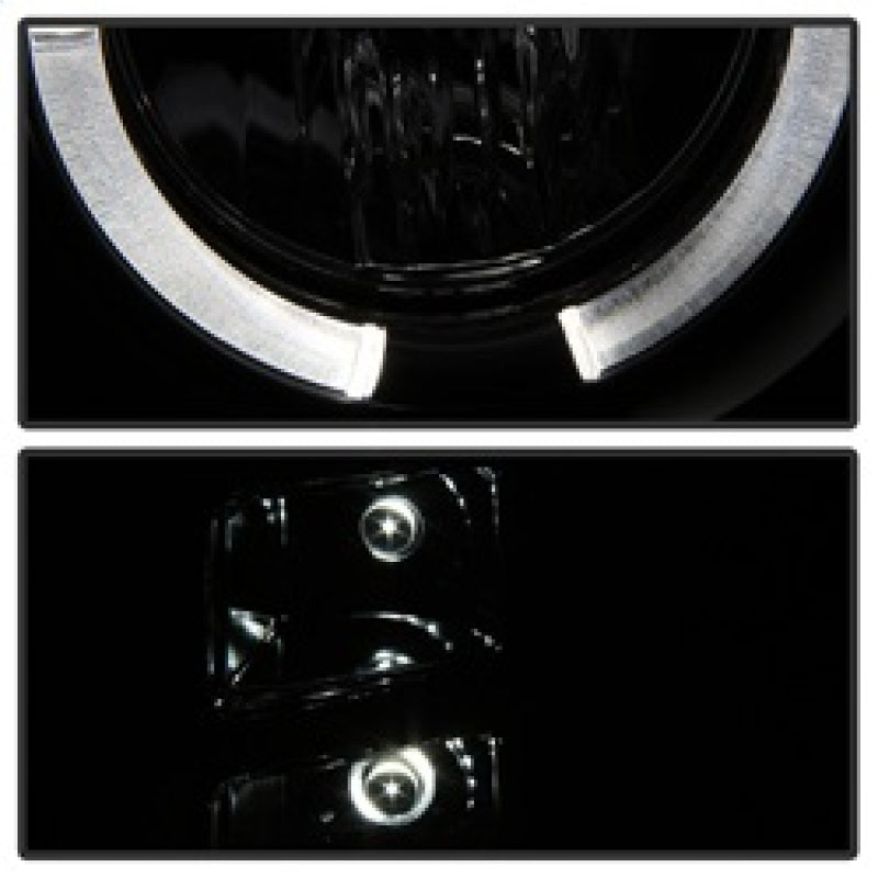 Spyder GMC Sierra 1500/2500 07-13 Projector Headlights LED Halo- LED Blk Smke PRO-YD-GS07-HL-BSM 5078506
