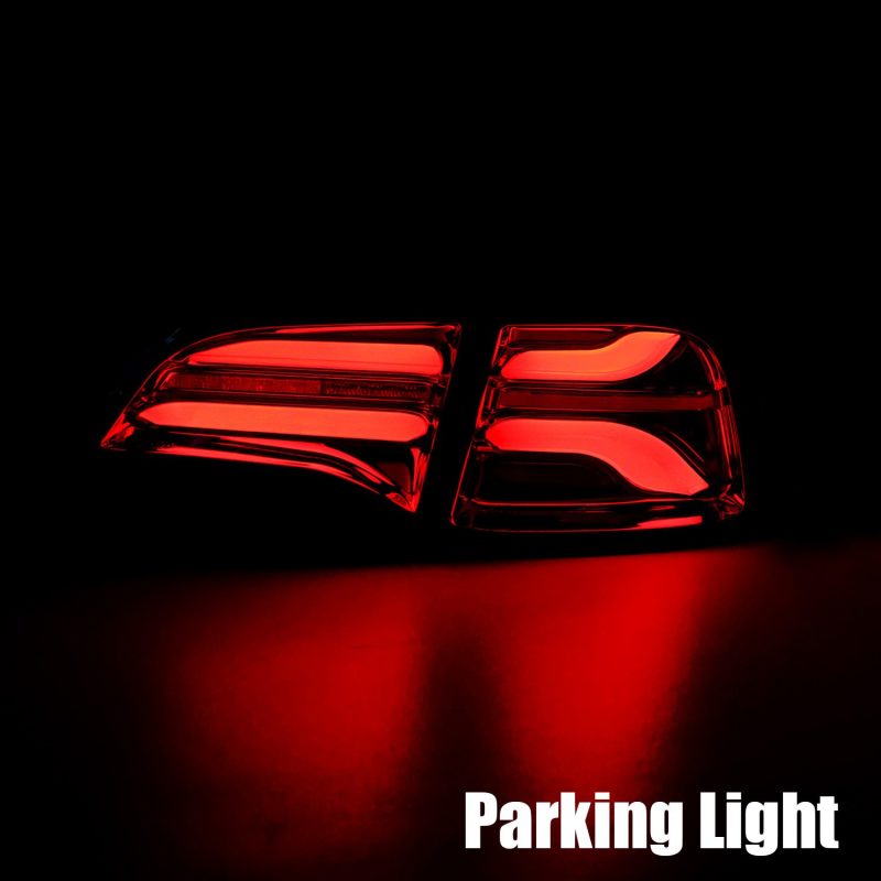 AlphaRex 20-22 Tesla Model Y PRO-Series LED Tail Lights Jet Black w/Seq Sig 601030 *Discontinued
