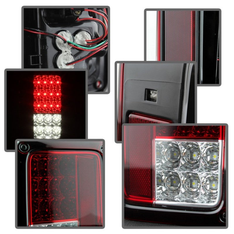 Spyder Jeep Wrangler 07-15 LED Tail Lights Red Clear ALT-YD-JWA07-LED-RC 5070401