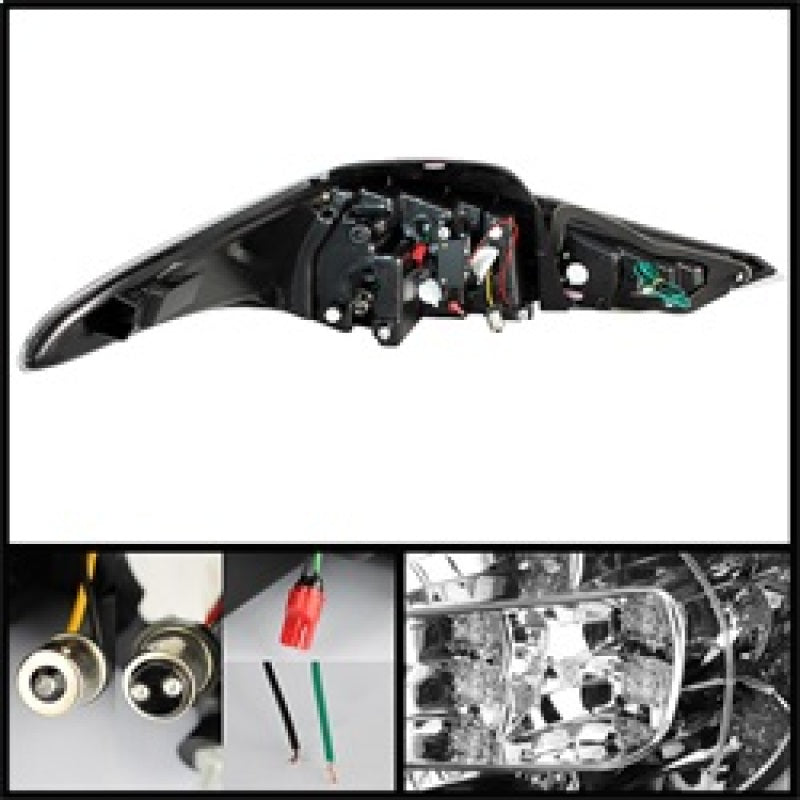 Spyder Hyundai Elantra 11-13 Light Bar LED Tail Lights Black ALT-YD-HYELAN11-LED-BK 5072788
