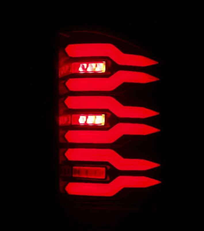 AlphaRex 07-14 Chevrolet Silverado 1500/2500HD/3500HD Luxx-Series LED Tail Lights Black/Red 620000 *Discontinued