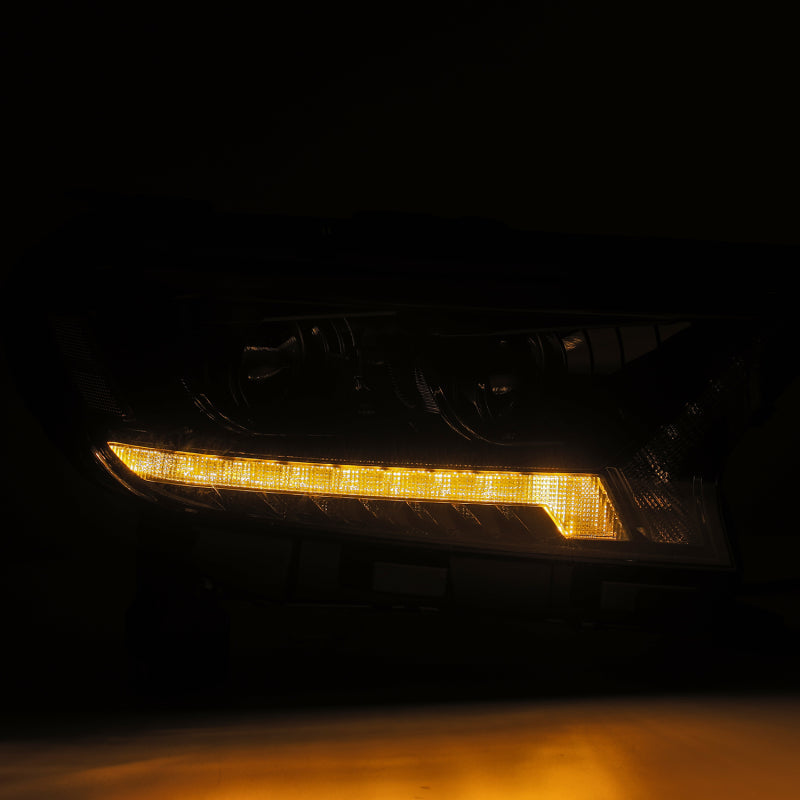 AlphaRex 19-21 Ford Ranger LUXX LED Proj Headlights Plank Style Alpha Black w/Seq Signal/DRL 880121 *Discontinued