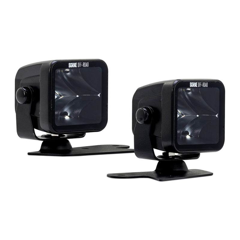 Borne Off-Road 21+ Bronco Light Pods 2pc Ditch 3x3 Spot BNLT-BR-21-DT2S