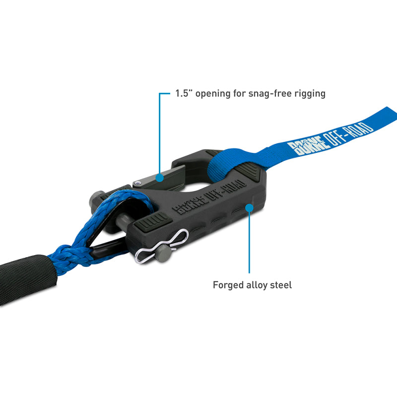 Borne Off-Road 12K Winch - Blue Synthetic Rope BNWN-12-SBL