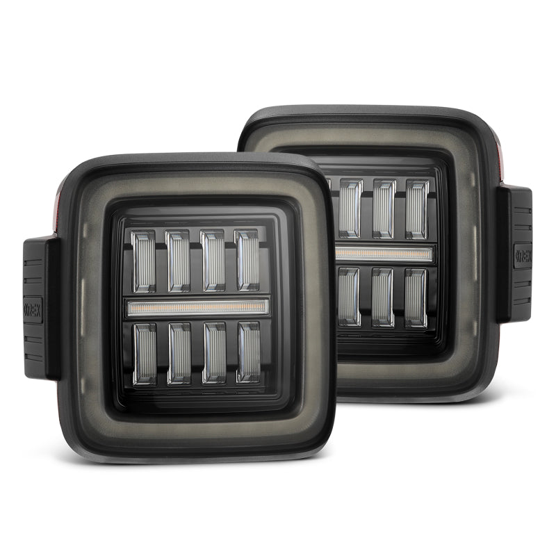 AlphaRex 18-23 Jeep Wrangler JL NOVA Prismatic LED Taillights Alpha-Black 602010 *Discontinued