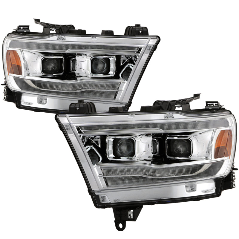 SPYDER Dodge Ram 19-20 Halogen Model Only Projector Headlights Chrome PRO-YD-DR19HALAP-SEQ-C 5087638