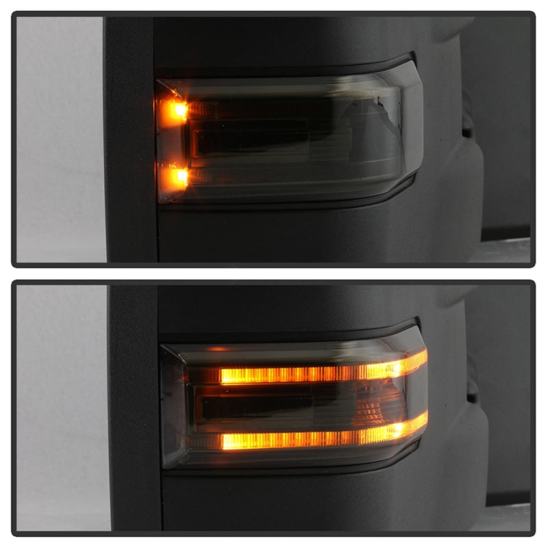 SPYDER xTune 15-17 Ford F-150 Heated LED Telescoping Pwr Mirrors - Smk (Pair) (MIR-FF15015S-G4-PWH-SM-SET) 9943065